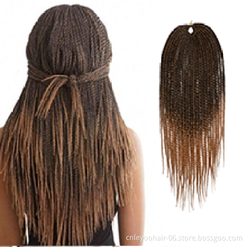 Wholesale 24 Roots Kanekalong Box Braids Crochet Hair 18 Inch Brown Crochet Box Braiding Hair Extension for Women